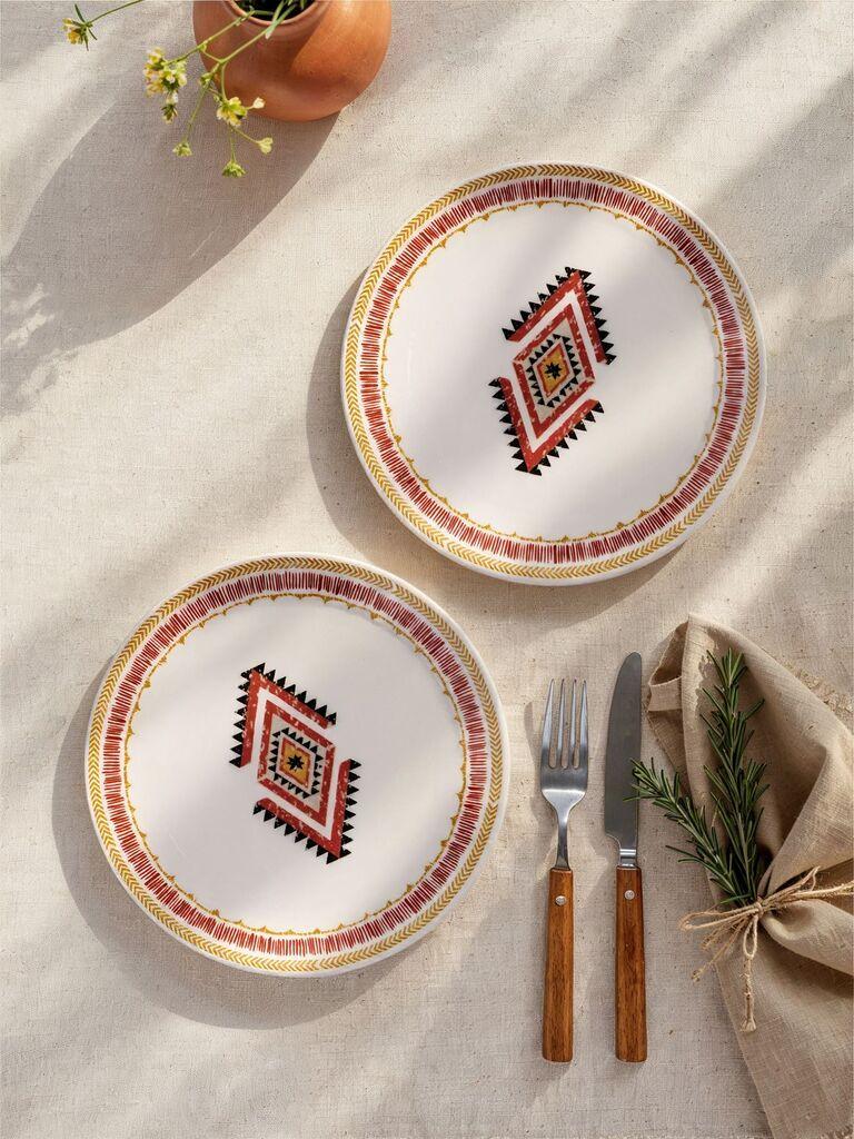 Hermia Set dezertnih tanjira, 6 komada, Beli