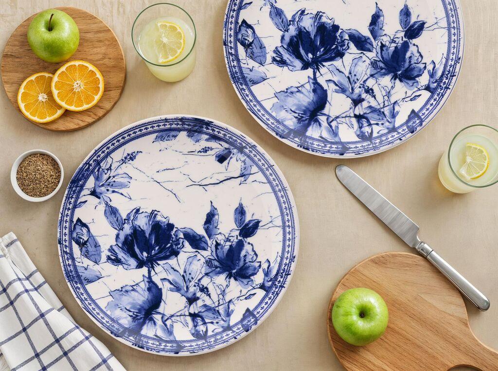 Hermia Set servisnih tanjira, 6 komada, Plavi