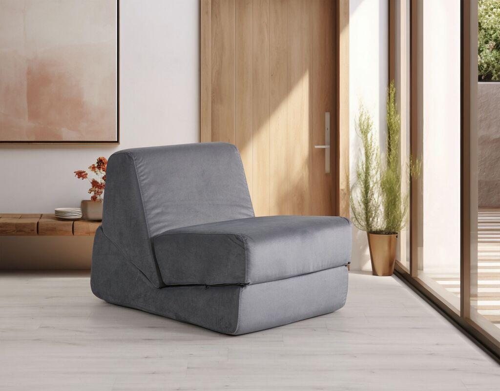 Atelier del Sofa Fotelja na razvlačenje Origami, 100x70x70cm, Antracit