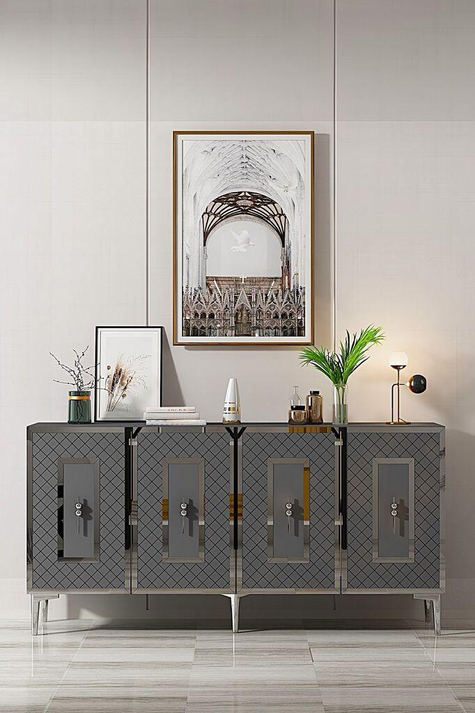 Hanah Home Konzola Puma 150, 150x75x32 cm, Antracit