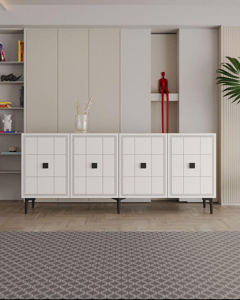Hanah Home Konzola Yuka 150, 150x75x32 cm, Bela