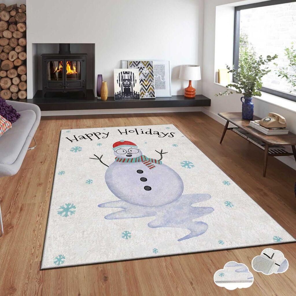 Conceptum Hypnose Tepih sa novogodišnjim motivima Asr-Crpt-9, Pravougaoni, 80 x 140 cm, Beli