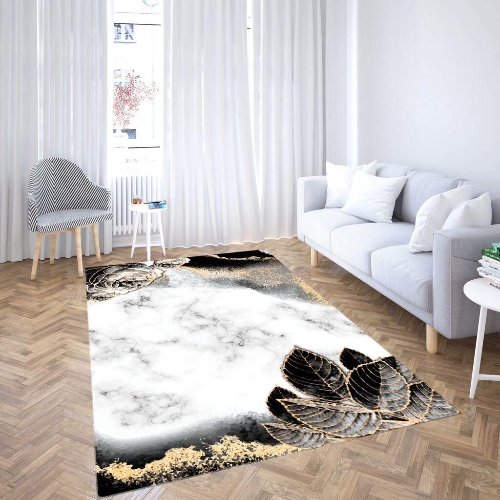 Conceptum Hypnose Tepih CG_223, Pravougaoni, 140 x 220 cm, Crno-beli