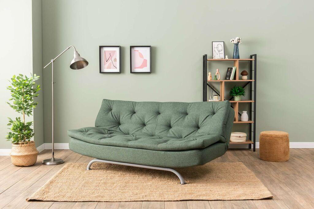 Atelier del Sofa Trosed na razvlačenje Rivo, 185x63x82cm, Zeleni