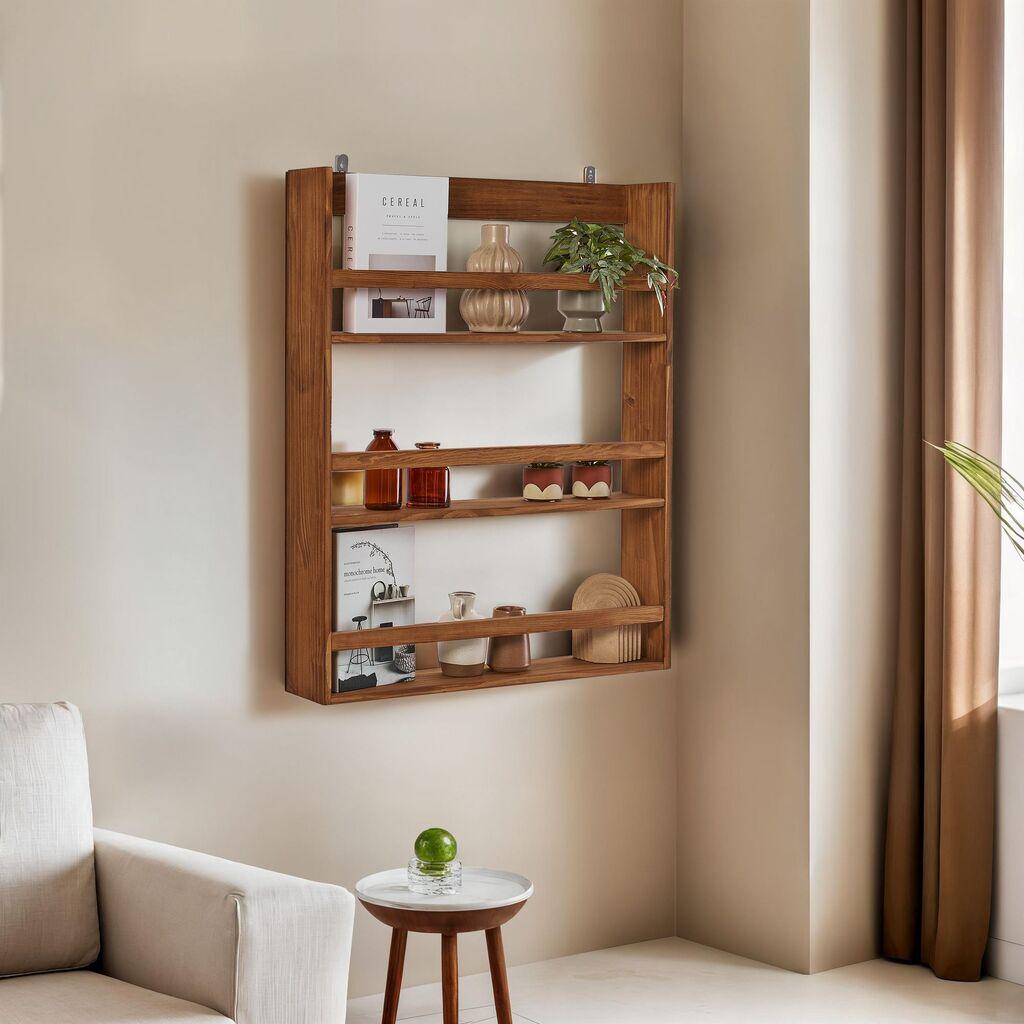 Hanah Home Zidna polica Cm-067, 73x14x90 cm,Braon
