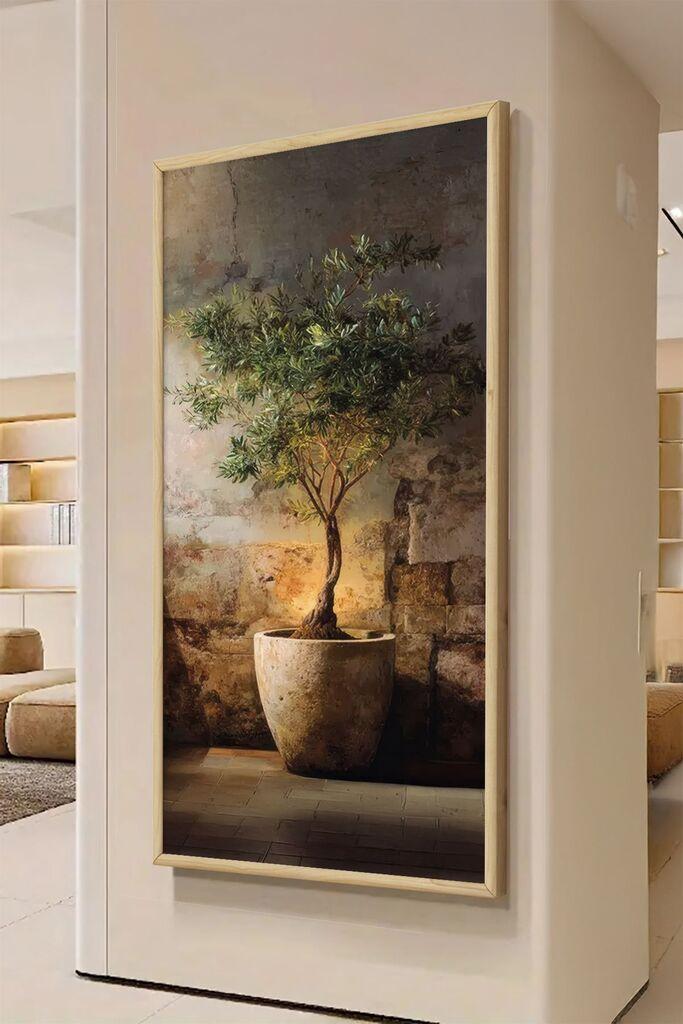 Wallity Dekorativna uramljena slika, 70x33cm, Šarena