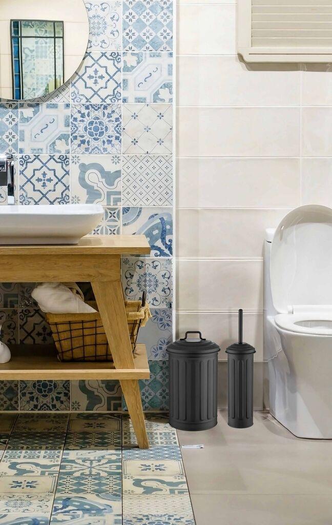 L'essentiel Maison Set za kupatilo Mgl0059, 2 dela, Crni