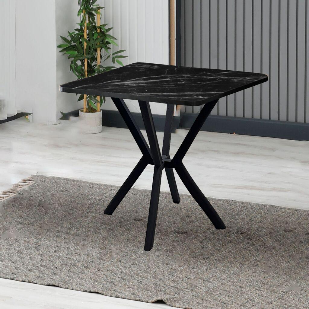 Hanah Home Trpezarijski sto Elma 70, 70 x 74 x 70 cm, Crna