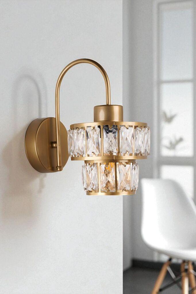 Opviq Zidna lampa 9039-1A, Zlatne boje
