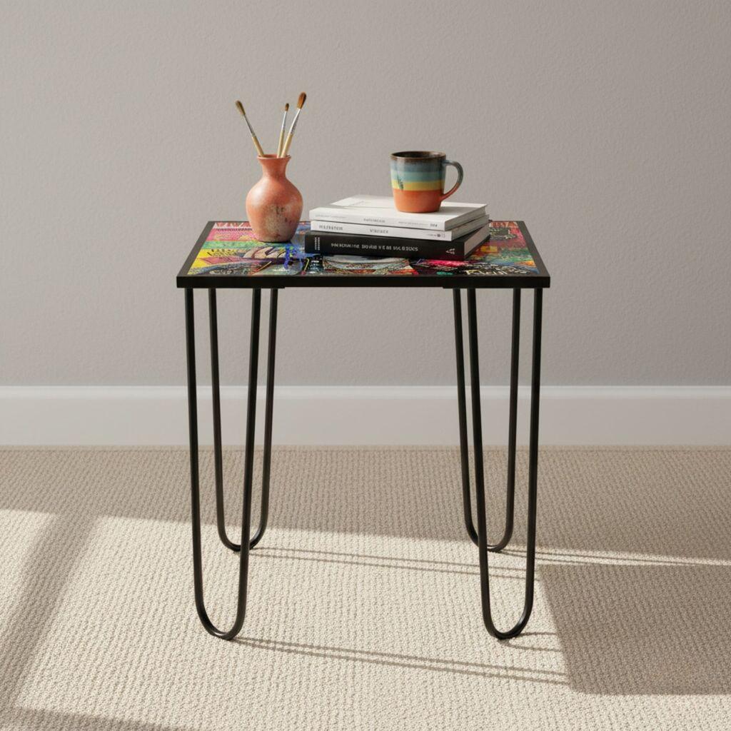 Hanah Home Kafeni stočić, 53x55cm, Šareni