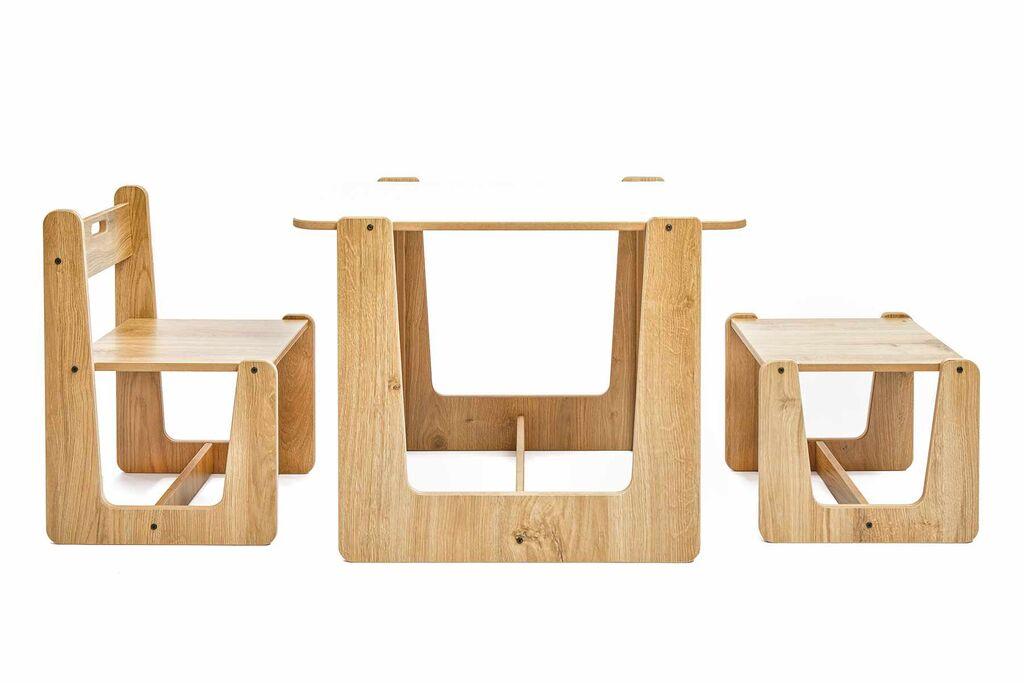Hanah Home Dečiji set Sto i stolica, 47x45x60cm, Beli