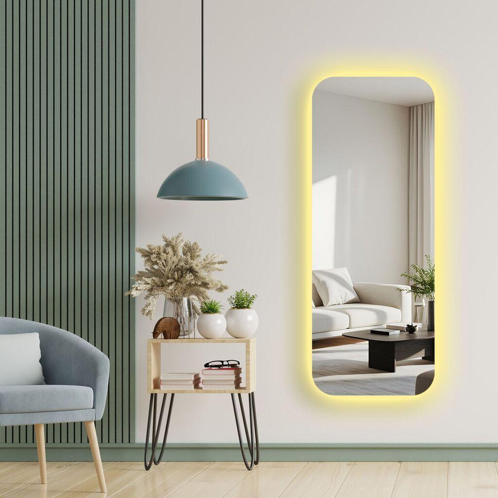 Hanah Home Ogledalo sa LED rasvetom Ledayna-003, 52 x 135 cm, Šareno