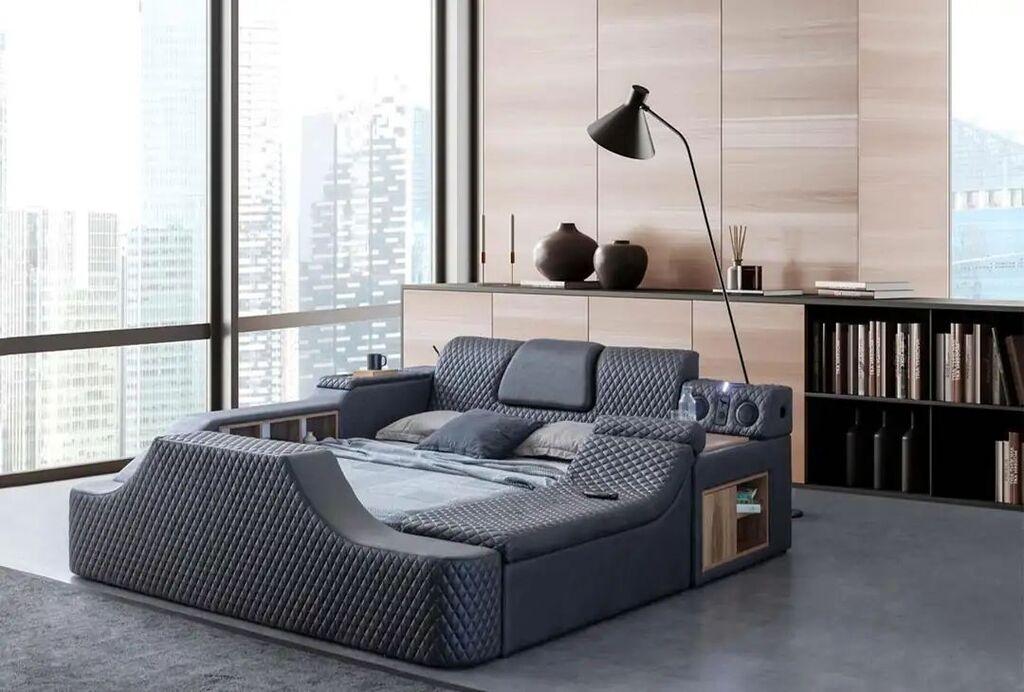 Hanah Home Osnova za krevet Escape Smart, 240 x 100 x 290 cm, Crna