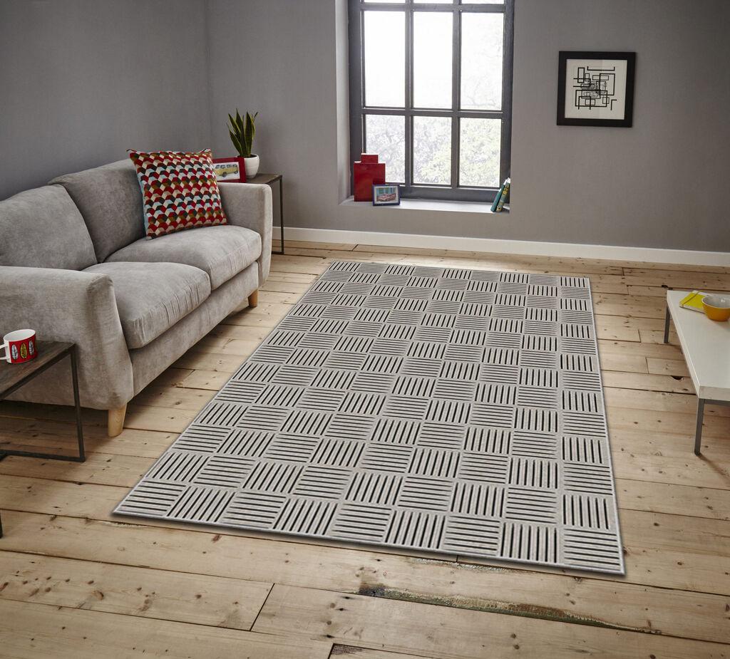 Conceptum Hypnose Tepih Asr Crpt-52, Pravougaoni, 80 x 140 cm, Sivi