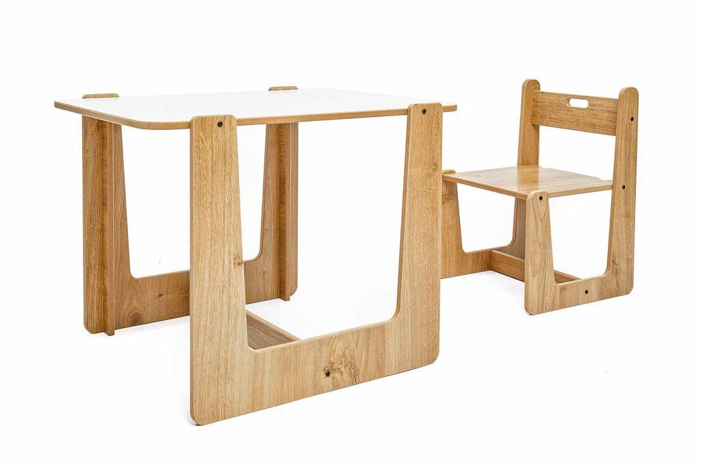 Hanah Home Dečiji set Sto i stolica, 47x45x60cm, Beli