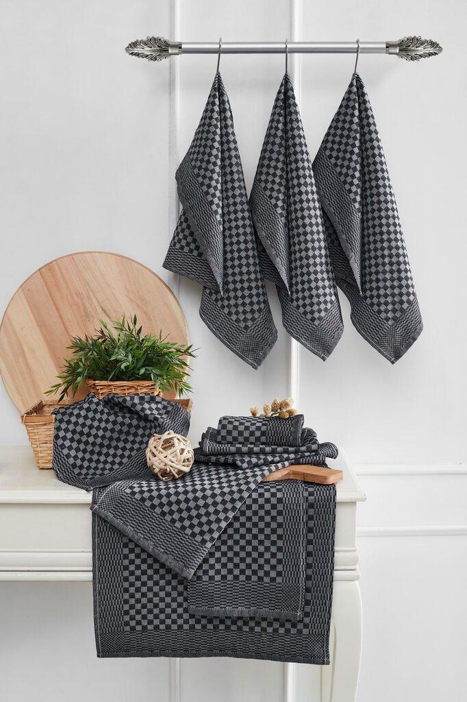 Hermia Lola Anthracite Set kuhinjskih krpa