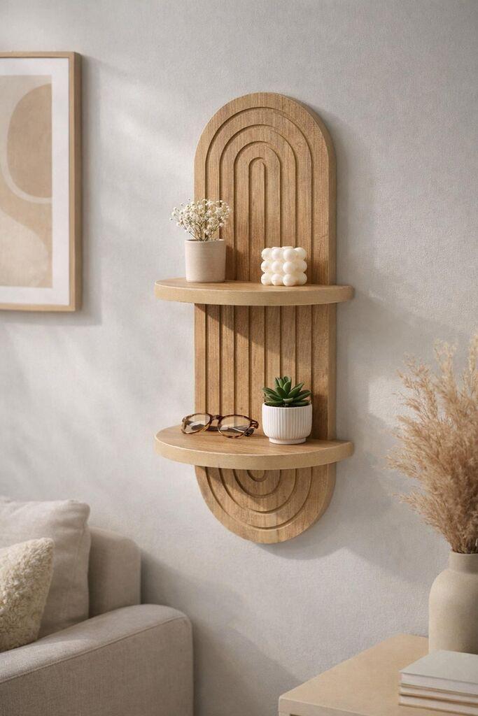 Hanah Home Zidna polica, 20x70x13cm, Bež