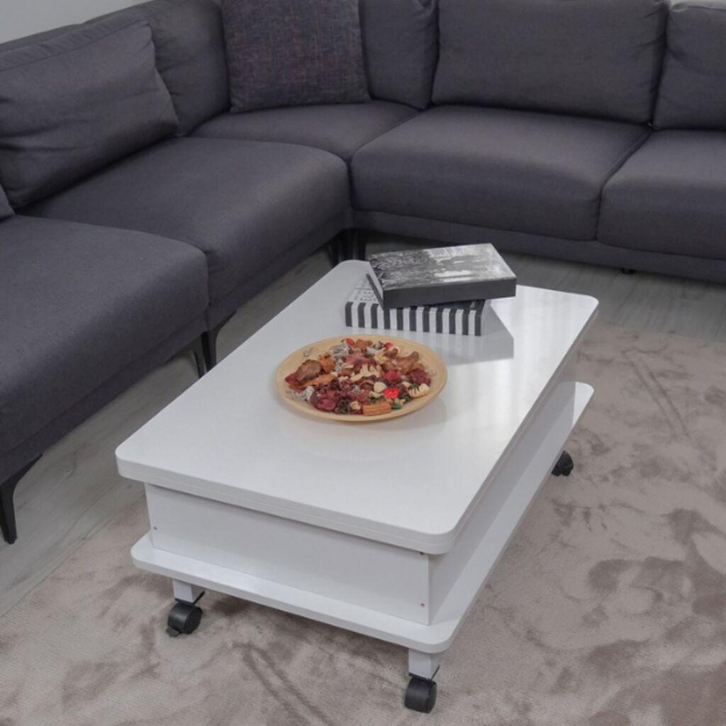 Hanah Home Sto za dnevnu sobu Dy Adt 90x40x60 cm, Beli