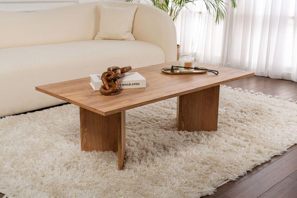 Nordure Klub sto Sabin, 119x40x60 cm, Braon