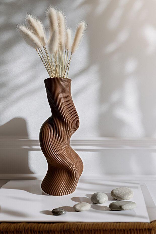 Aberto Design Vaza Decorative Wave, Braon