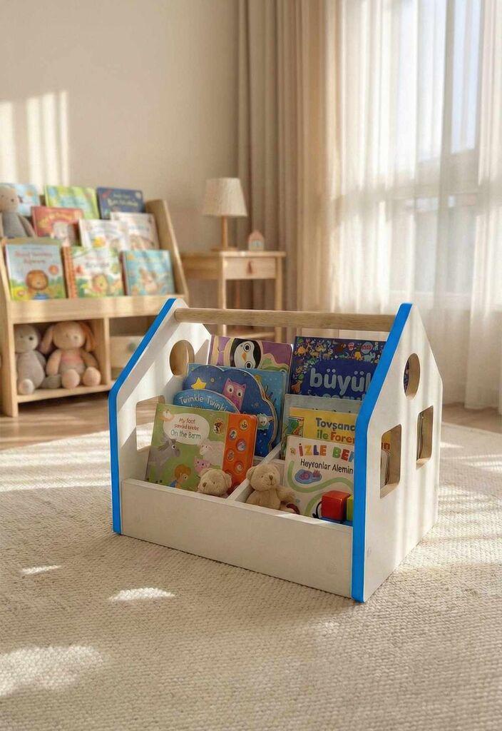Hanah Home Organizator za knjige, 50x40x32cm, Plavi
