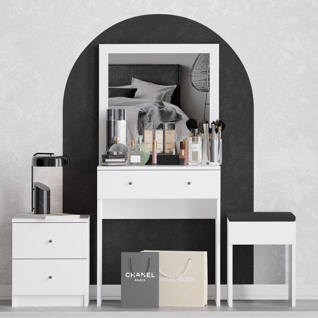 Hanah Home Set nameštaja za šminkanje Nice, Beli