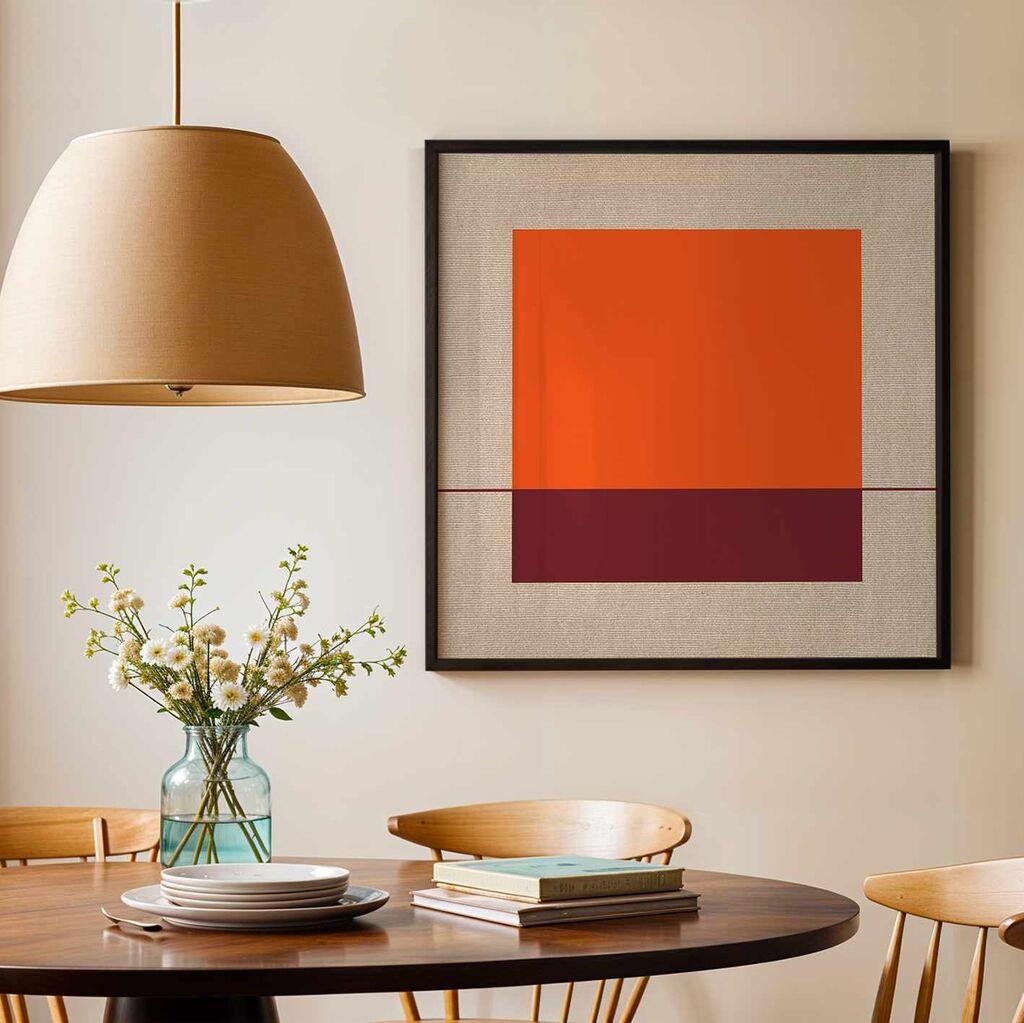 Wallity Dekorativna uramljena slika na platnu, 104x104cm, Šarena
