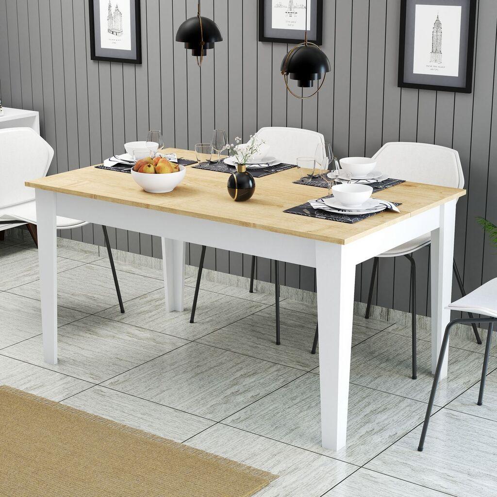 Hanah Home Trpezarijski sto Milan 896, 145x75x88 cm, Beli