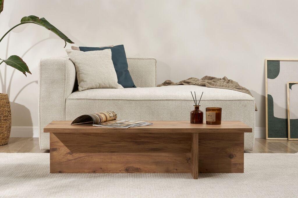Nordure Klub sto Harbor, 120x30x45 cm, Braon