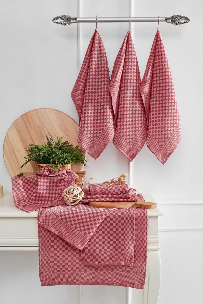 Hermia Set kuhinjskih krpa, Crveni