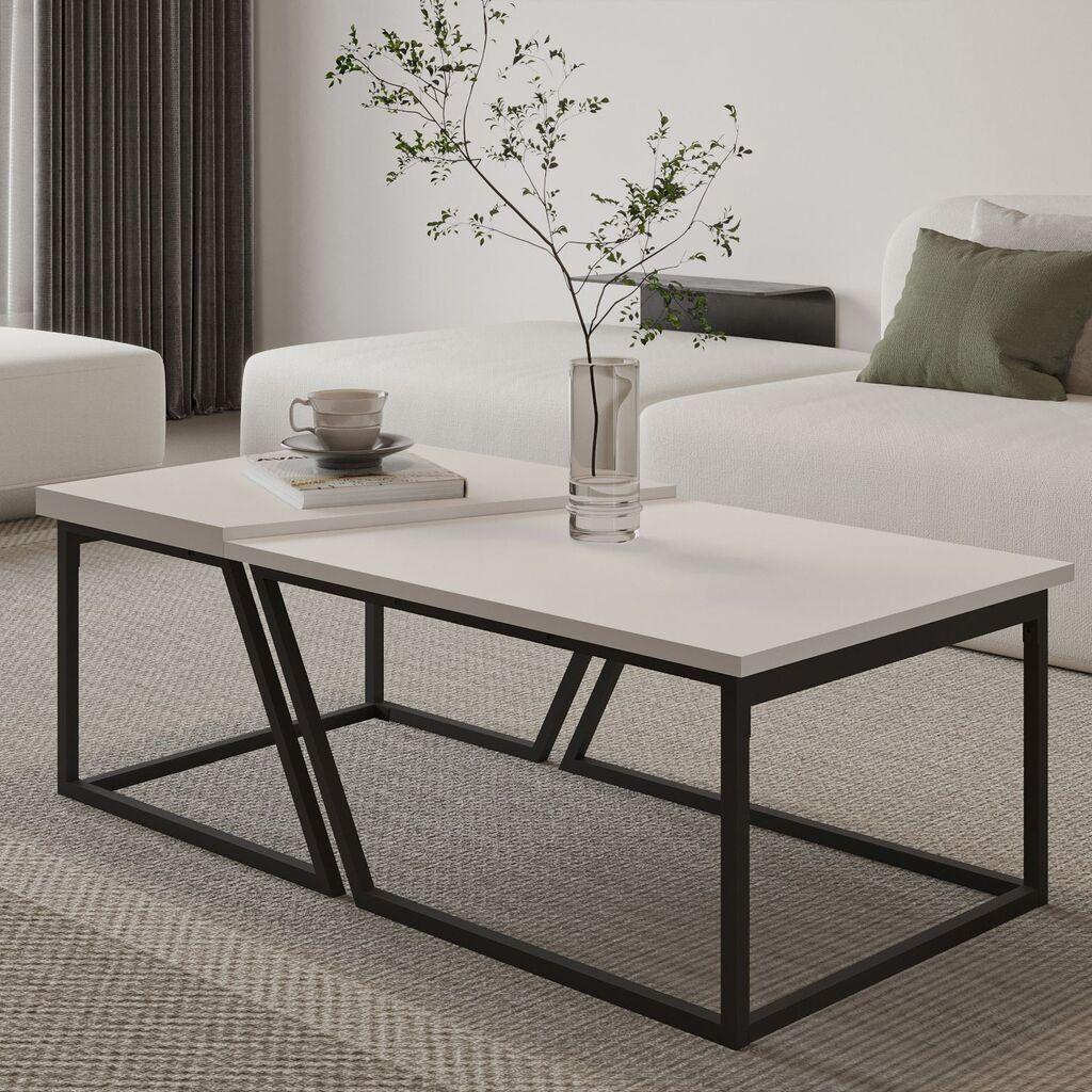 Hanah Home Set Stolova za dnevnu sobu Verona P0024623, Beli