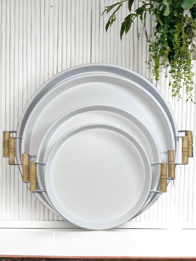 Hermia Set poslužavnika, 4 komada, Beli