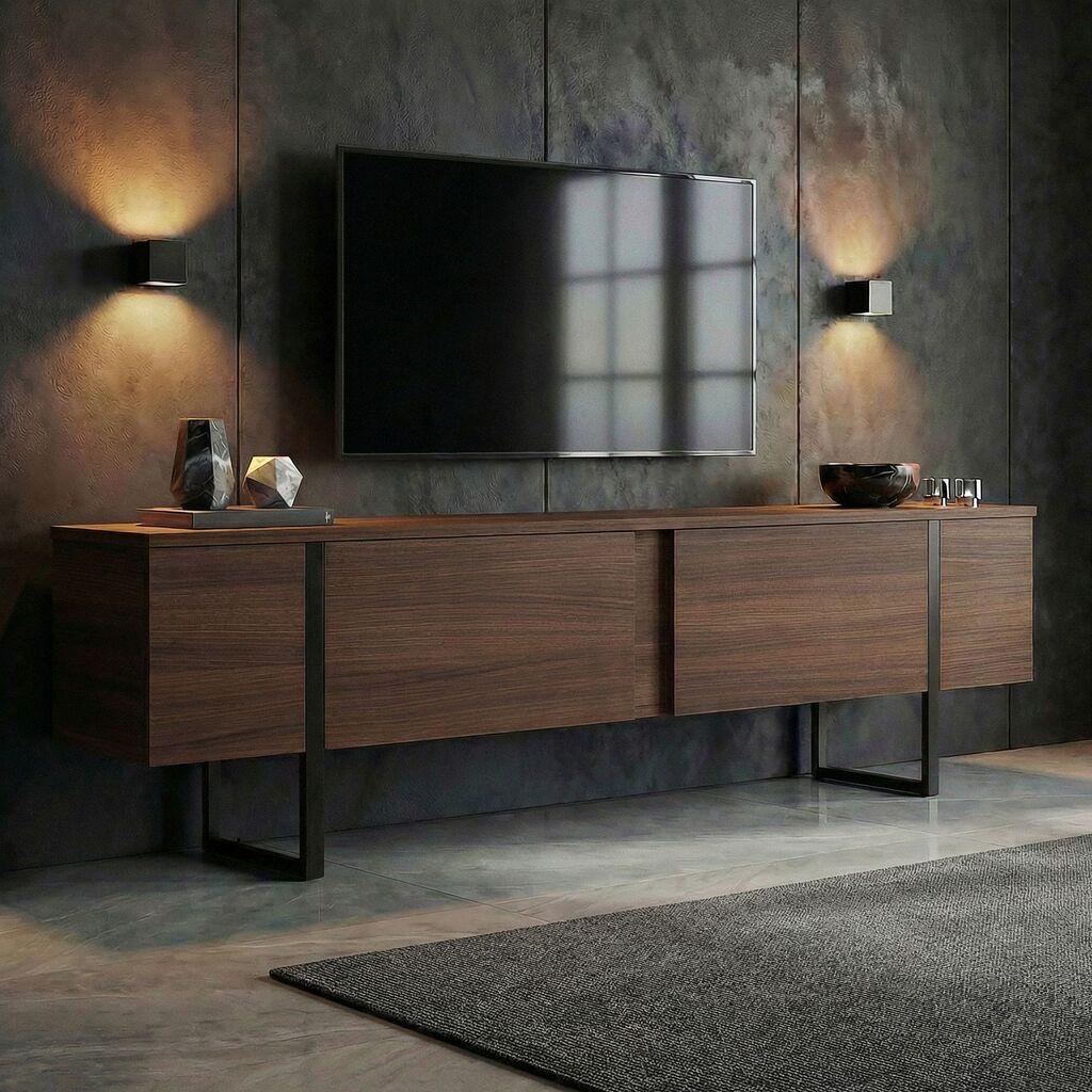 Nordure TV komoda, 180x50x30cm, Braon