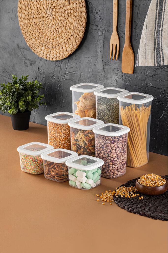 Hermia Set kutija za skladištenje, 9 komada, Beli