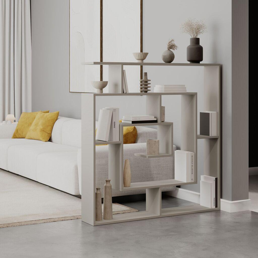 Hanah Home Polica za knjige, 125x128.6x22cm, Pesak