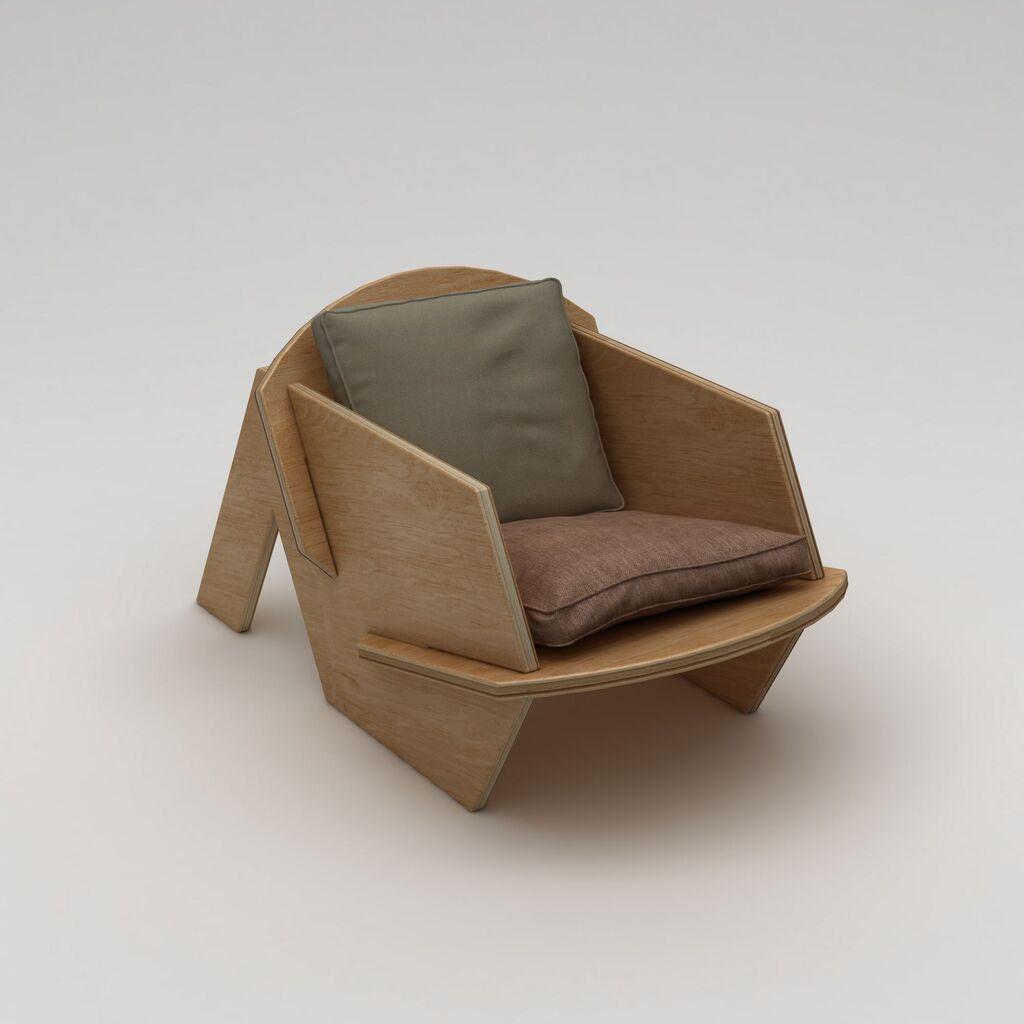 Hanah Home Fotelja Bird, 70x56x54 cm, Smeđa