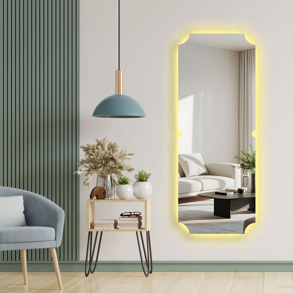 Hanah Home Ogledalo sa LED rasvetom Ledayna-007, 52 x 135 cm, Šareno