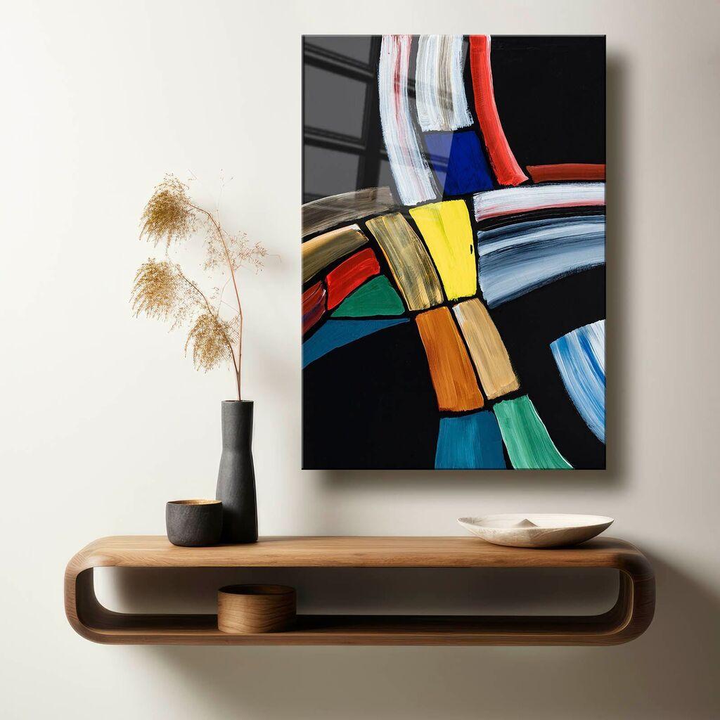 Wallity Dekorativna slika na kaljenom staklu, 50x70cm, Šarena