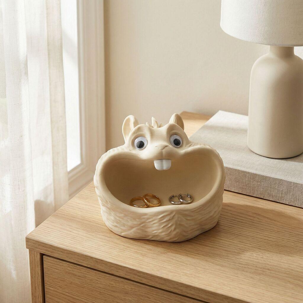 Aberto Design Činija Cutie Squirrel, Bež