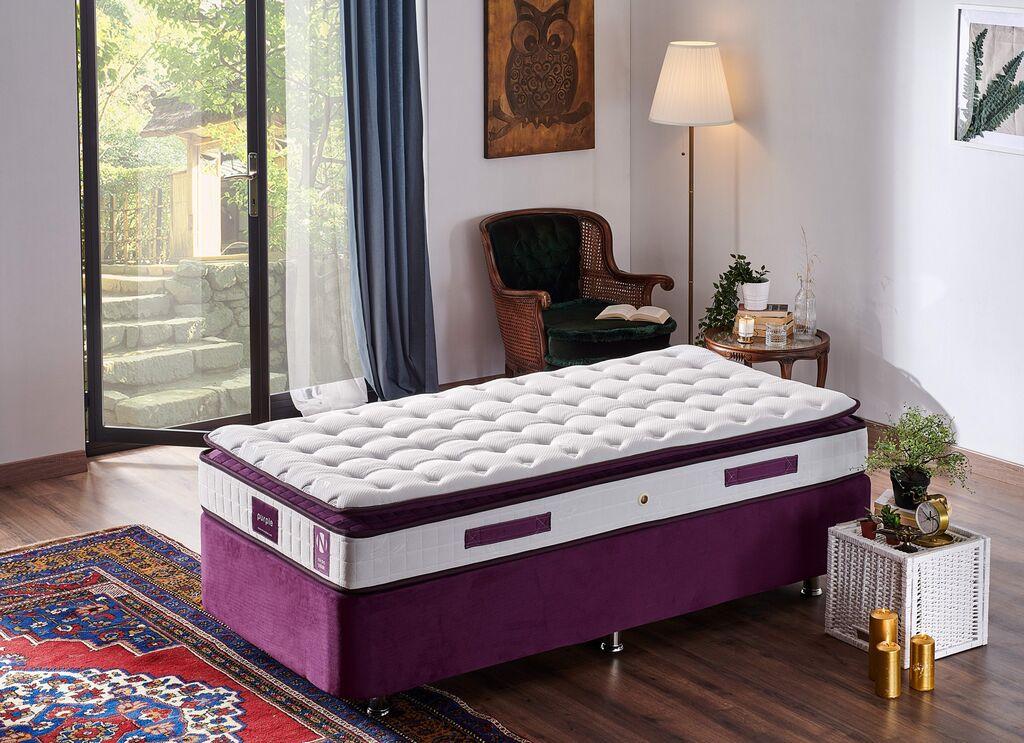 Hanah Home Dušek Purple, 90x190 cm, Beli