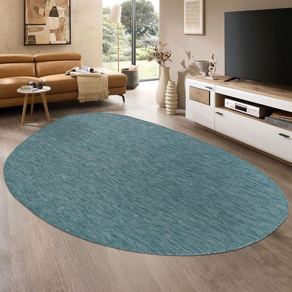 Conceptum Hypnose Tepih Tema 9036, Ovalni, 120 x 180 cm, Tirkizni