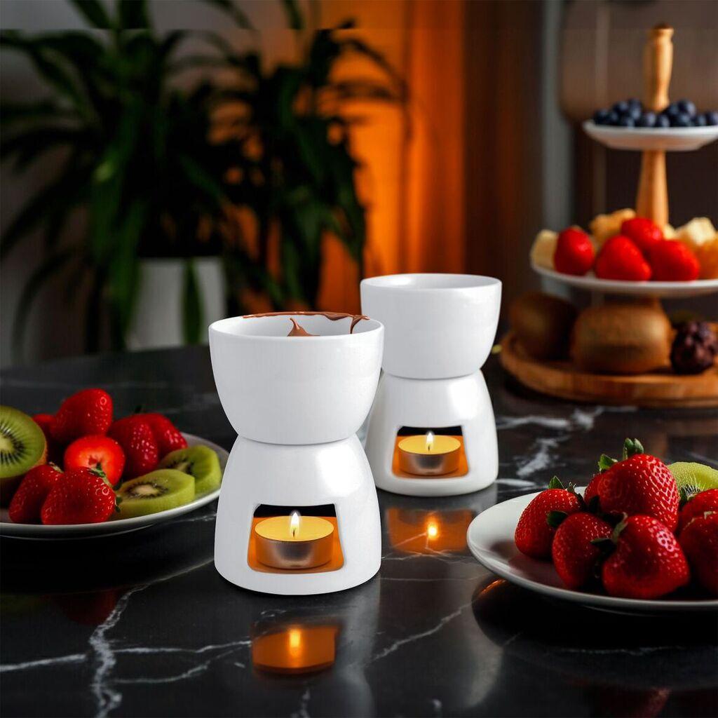 Hermia Set za serviranje kolača Fondue, Beli