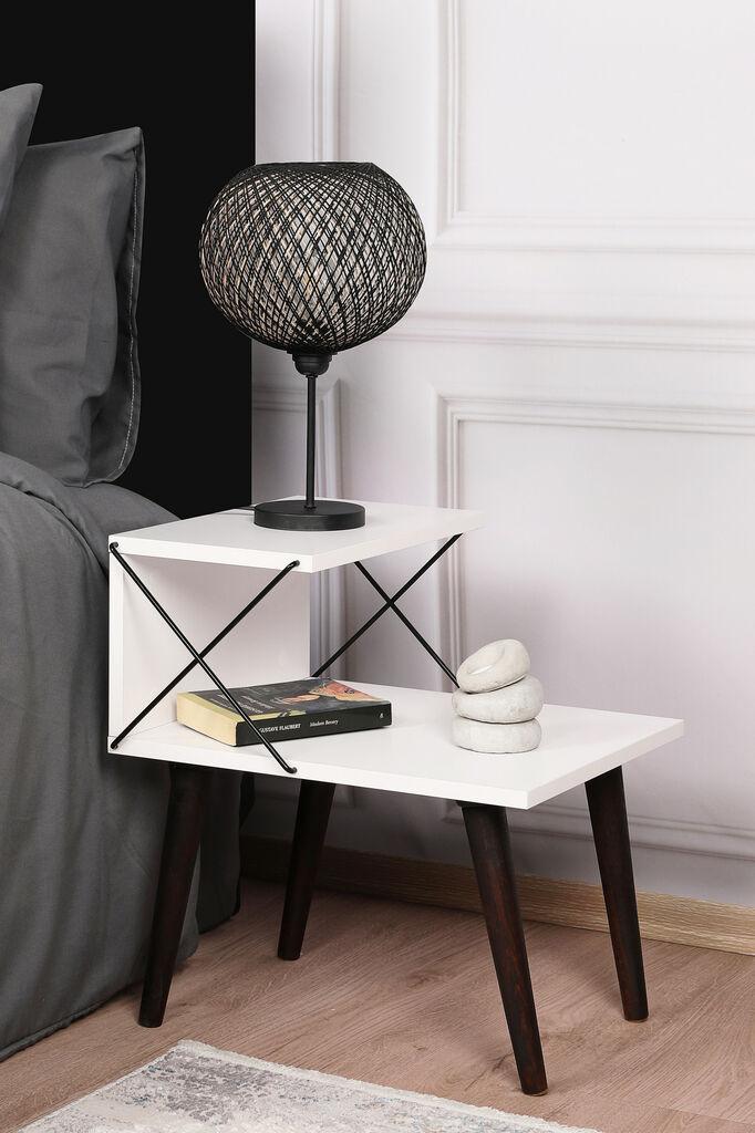 Hanah Home Pomoćni stočić Cross, Beli