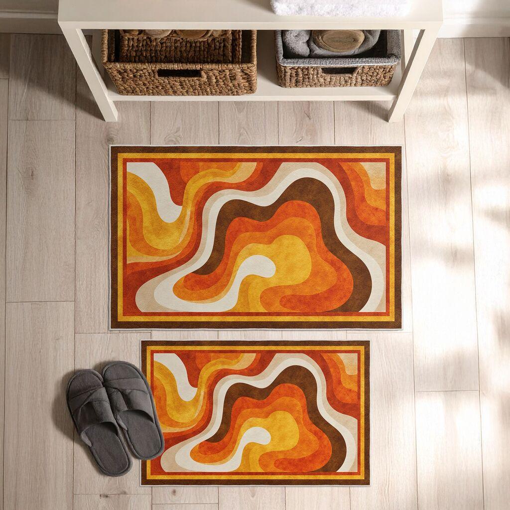 L'essentiel Maison Set prostirki za kupatilo Asr07, 2 dela, Narandžasta