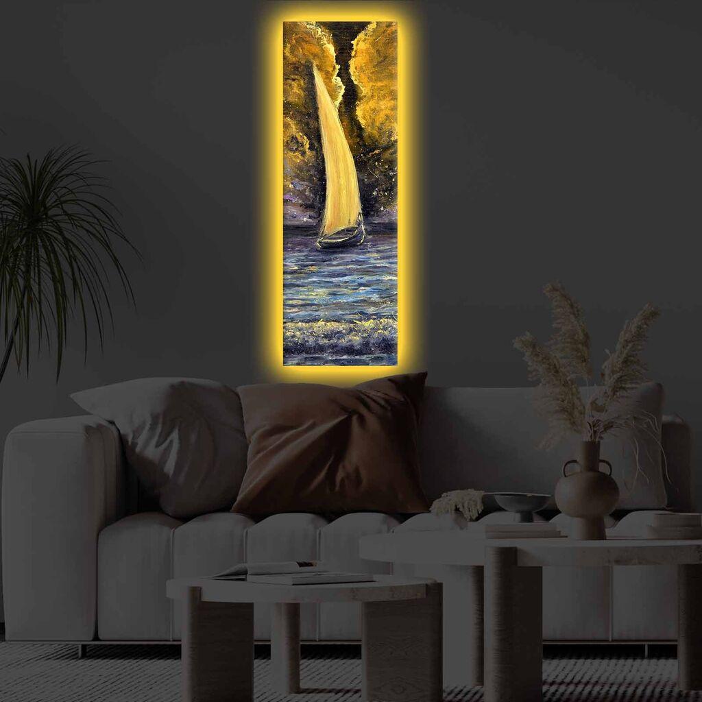 Wallity Slika sa LED osvetljenjem 3090KTLGDACT - 003, 30x90 cm