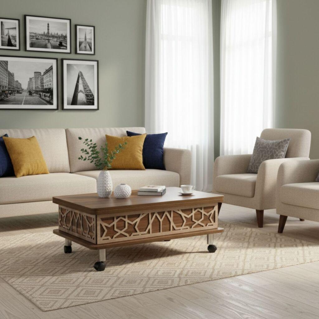 Hanah Home Sto za dnevnu sobu Adt 90x40x60 cm, Braon