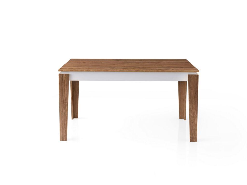 Hanah Home Trpezarijski sto Asos-2972, 140x75x80, Braon- beli