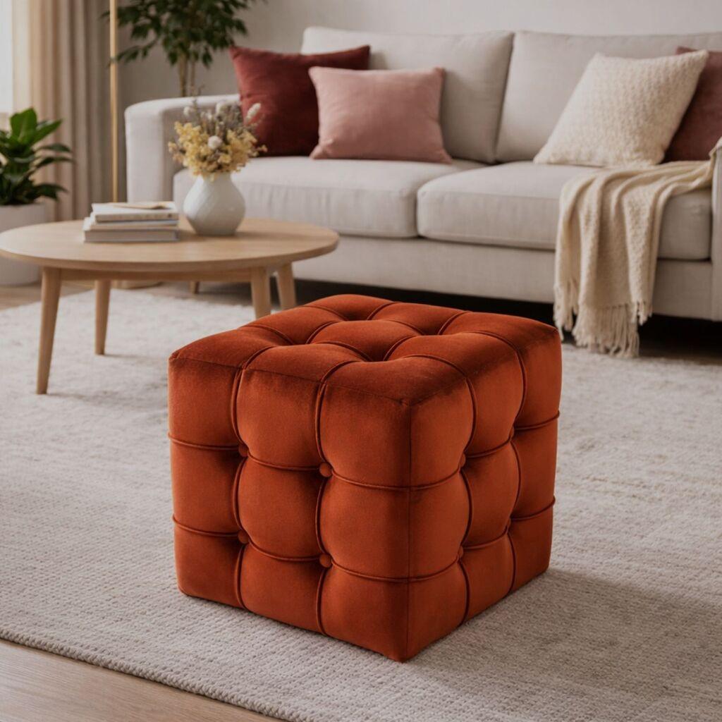 Atelier del Sofa Tabure, 42x42x42cm, Narandžasti
