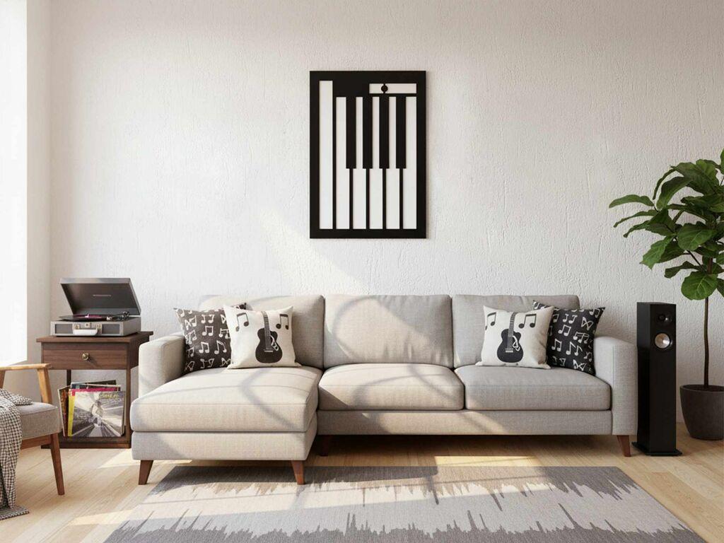 Wallity Dekorativna uramljena slika, 47.5x68cm, Crna