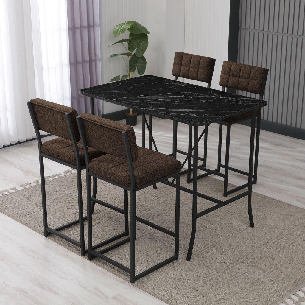 Hanah Home Set barskih stolova i stolica, 110 x 70 x 92 cm, 5 delova, Braon